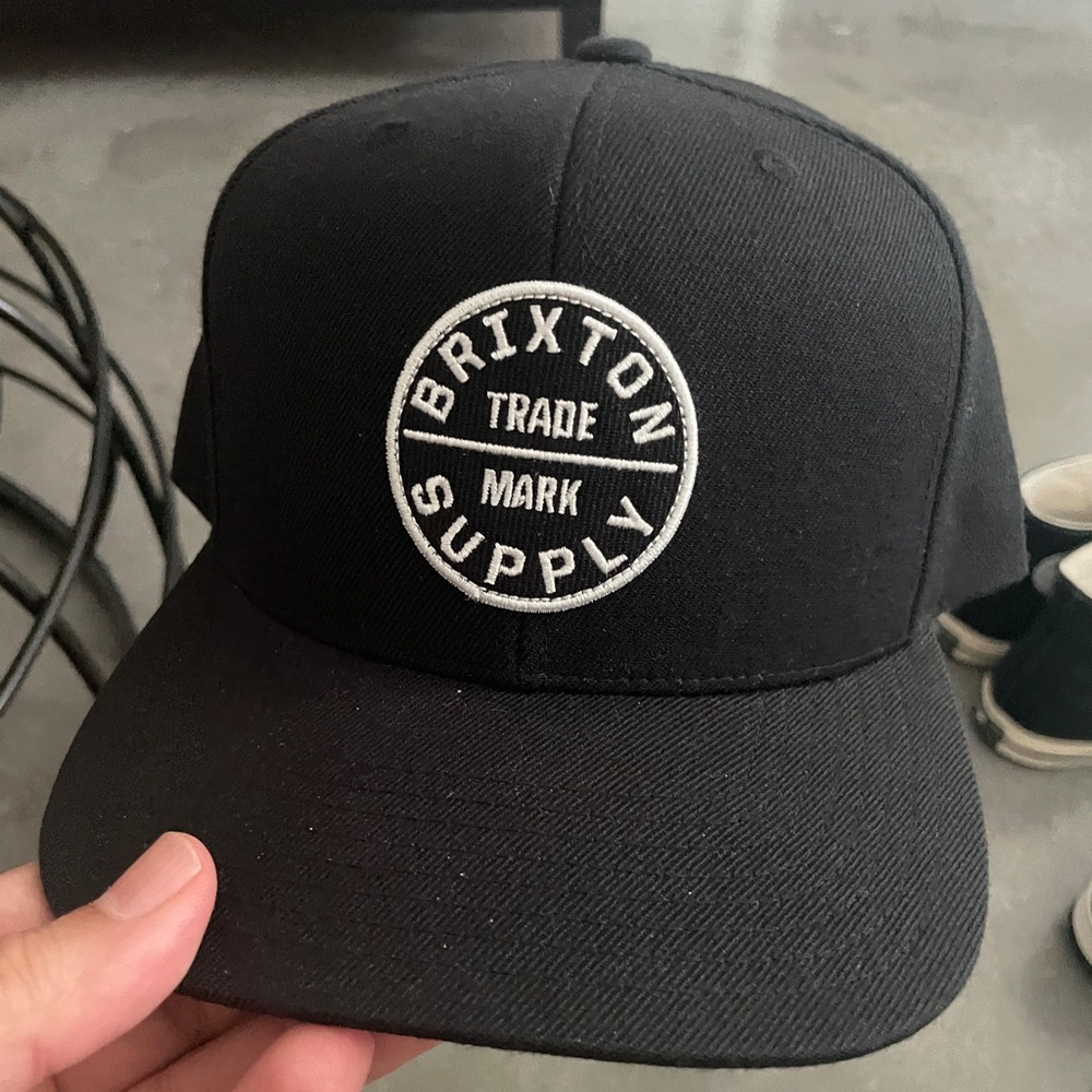 Brixton Supply Trade Mark Cap Hat Adult Snapback  - Black Adjustable